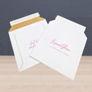 White Cardboard Envelopes Printed Sample