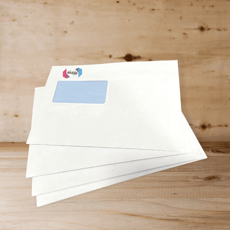 Custom Printed Franking Logo Folding Inserting Machine Gummed Envelopes Printed Sample