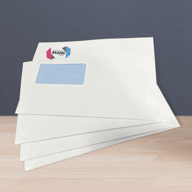 Custom Printed Franking Logo Folding Inserting Machine Gummed Envelopes Printed Sample