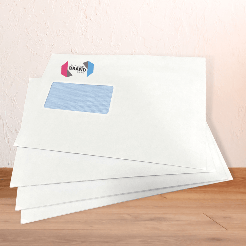 Custom Printed Franking Logo Self Seal Envelopes Printed Sample