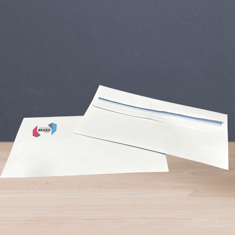 Custom Printed Franking Logo Self Seal Envelopes Printed Sample