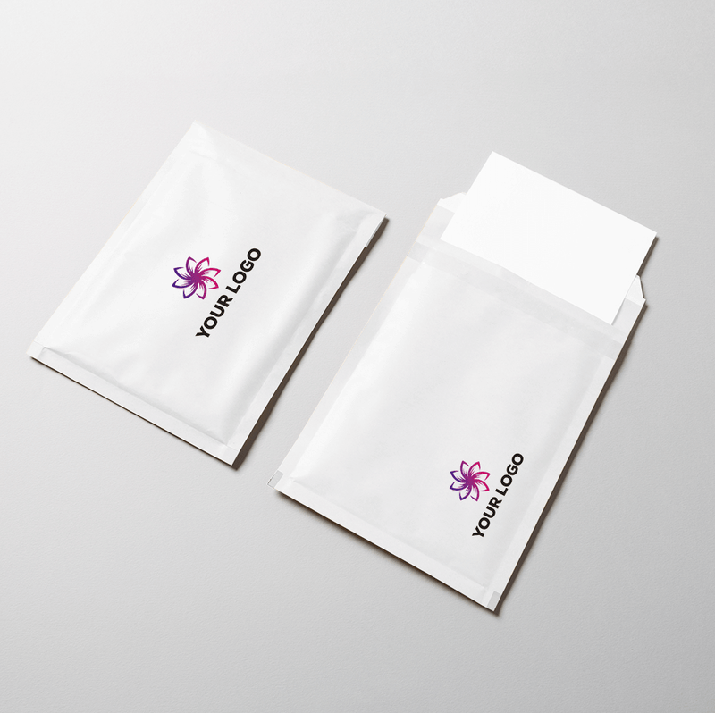 Fast Custom Printed Padded Envelopes | Gold & White