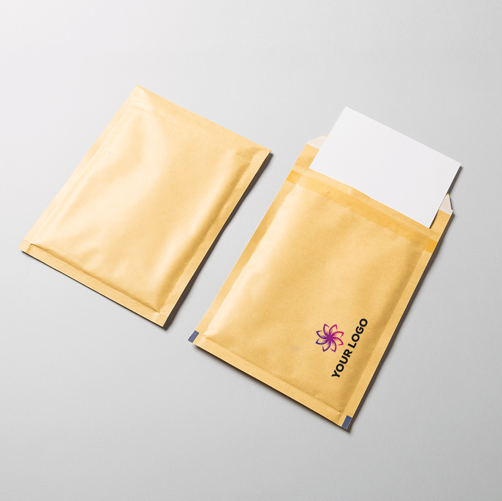 Fast Custom Printed Padded Envelopes | Gold & White